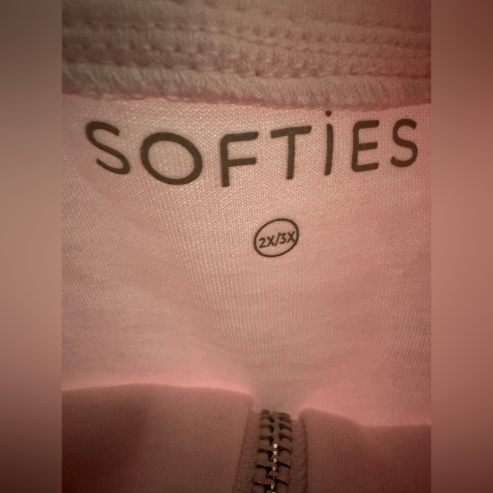 Softies Dream Knit Pink Quarter Zip Jogger Pants - Picture 4 of 10